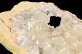 Fluorescent Calcite Geode In Sandstone - Morocco #89632-2